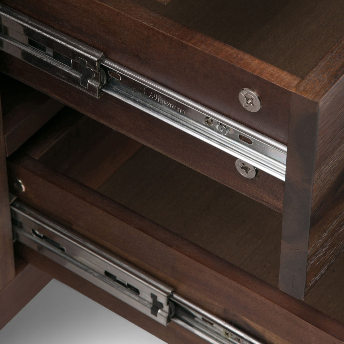 Lowry Modern Industrial Sideboard Buffet with Adjustable Shelves - Dark Brown or Light Brown