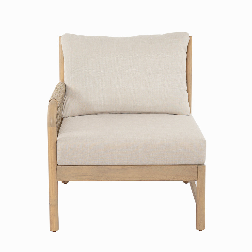 Casper Outdoor 5-Pieces Chat Set with Rope Detailing - Acacia Wood