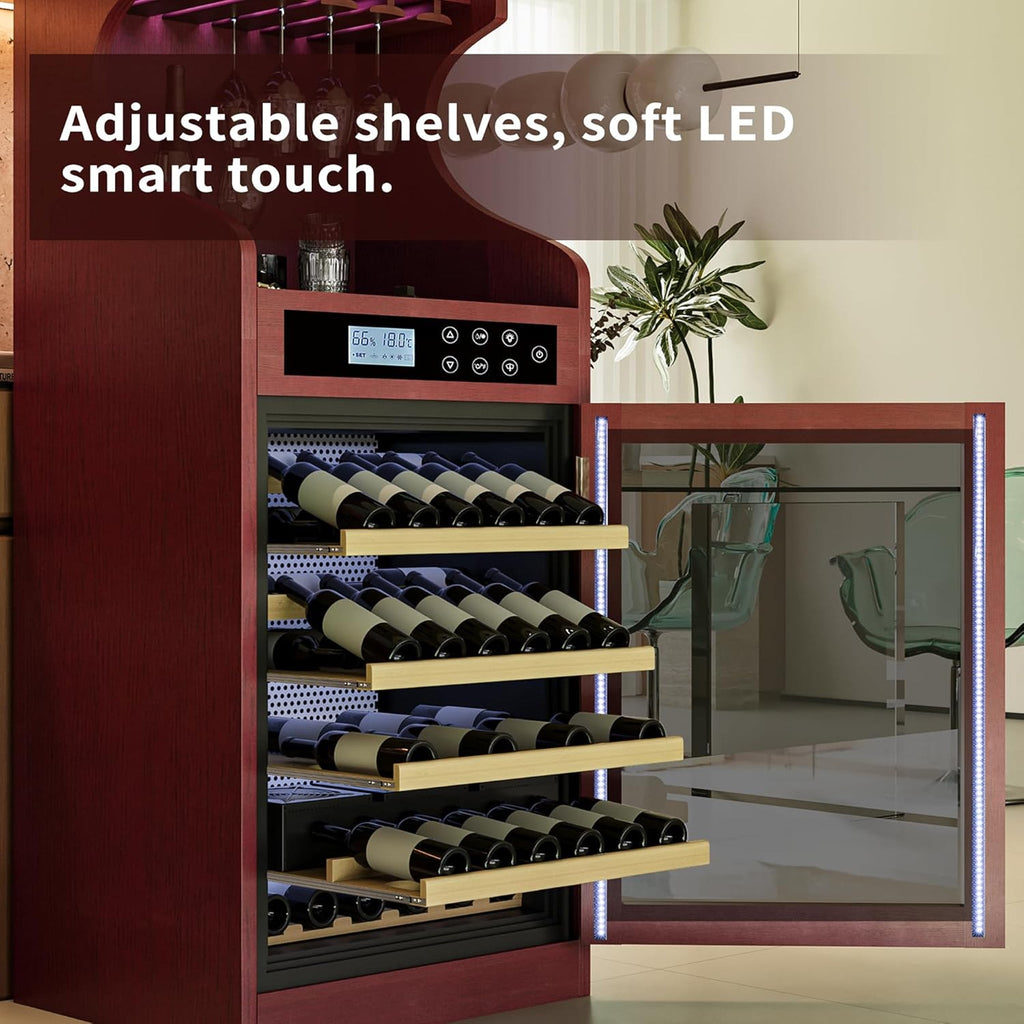 Luxury 43-Bottle Freestanding Low Noise Wine Cooler Cabinet (SAK56084)
