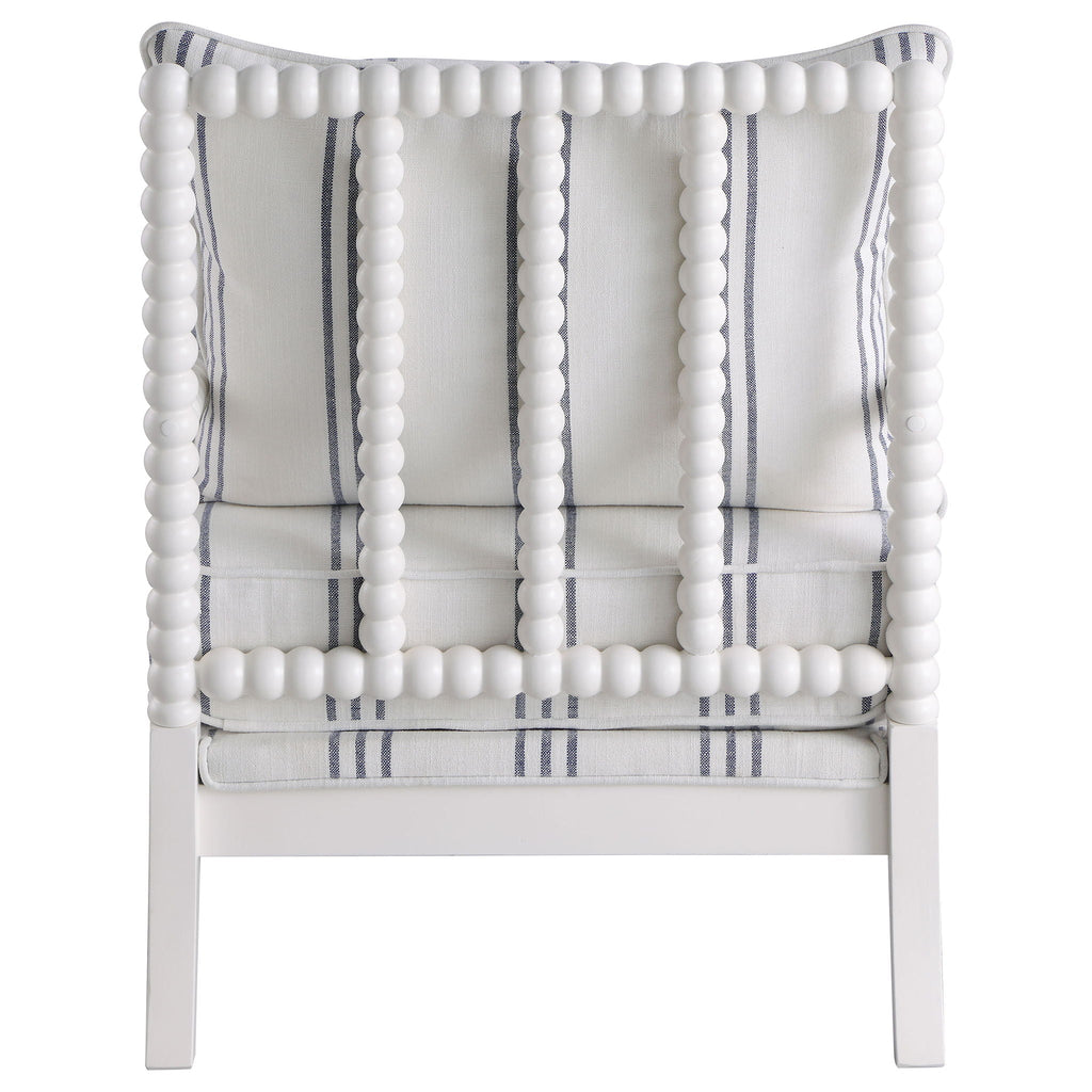 Removable Back Accent Chair with Plush Cushion - Beige, White, or Dark Gray