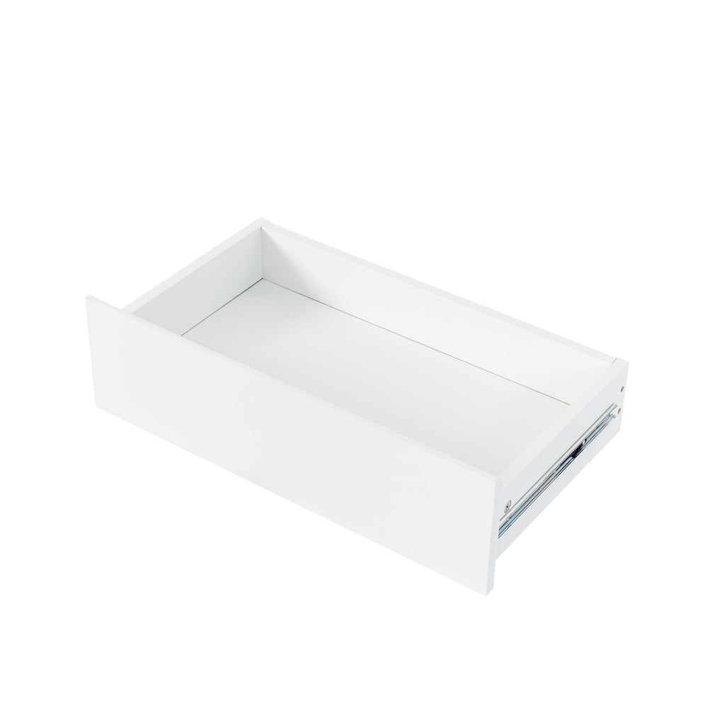 63" W Large Kitchen Hutch Cabinet with Storage Shelves and Drawers - White