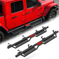 Hexagonal Style Running Boards with Carbon Steel Construction - Black