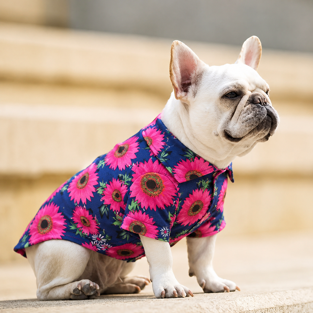 Tropical Floral Dog Beach Shirt