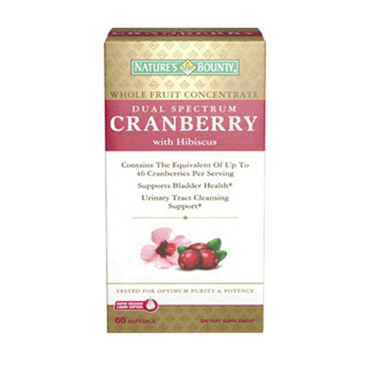 Nature's Bounty Cranberry, Dual Spectrum, With Hibiscus, Rapid Release Softgels