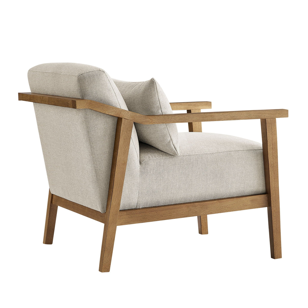 Arm Accent Chair with Lumbar Pillow - White or Dark Gray