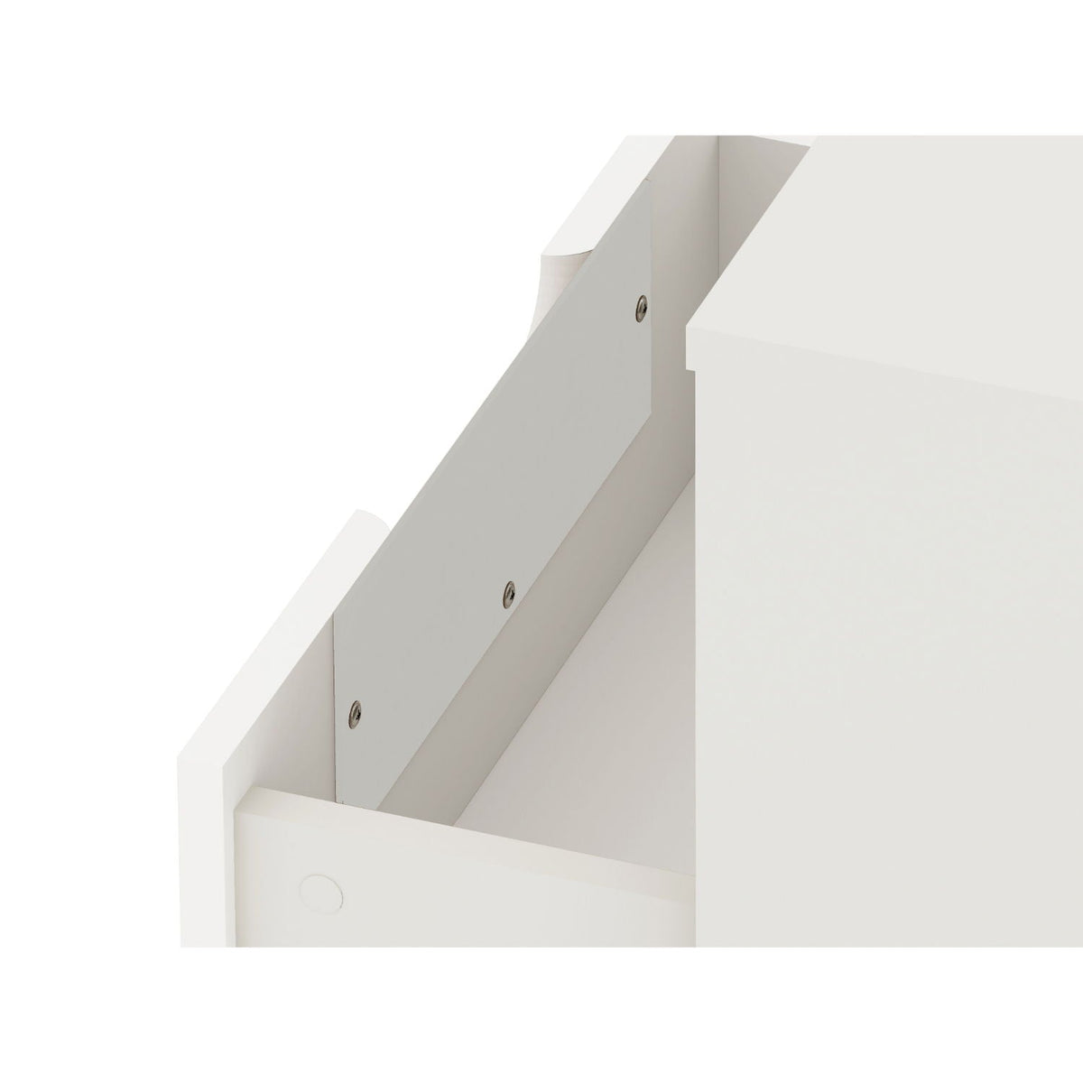 White Nightstand with 1 Drawer and Metal Legs - Rockefeller