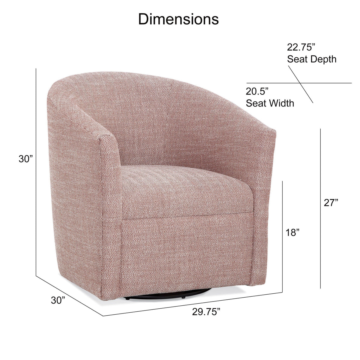Swivel Barrel Chair with 360 Degree Rotation - Beige, Light Blue, or Red