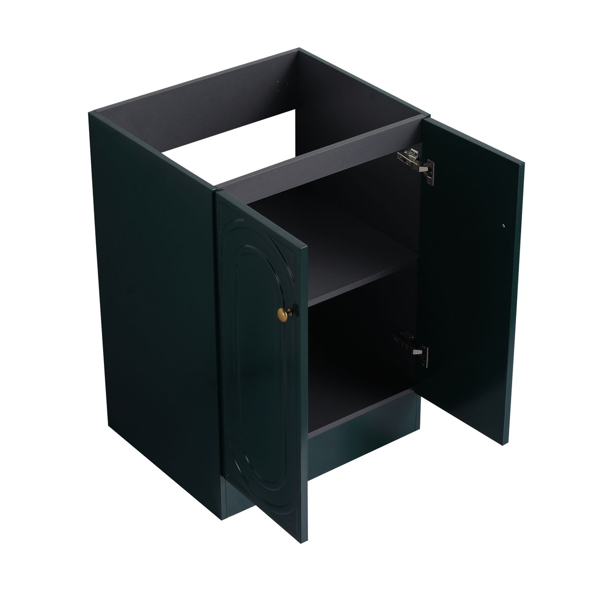 Modern Freestanding Bathroom Vanity with Soft Close Cabinet Doors - Pearl Silver, White, or Dark Green