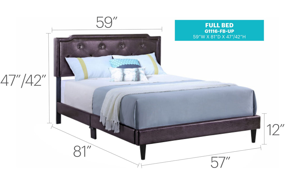 Button Tufted Upholstered Bed with Charming Design - Multiple Colors