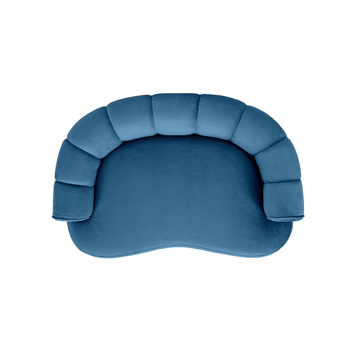 Halle 35.5" Rolled Arm Channel-Tufted Dog Sofa Bed with Velvet Upholstery - Satin