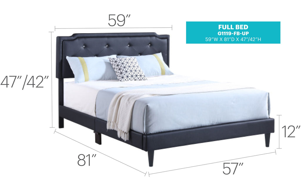 Button Tufted Upholstered Bed with Charming Design - Multiple Colors