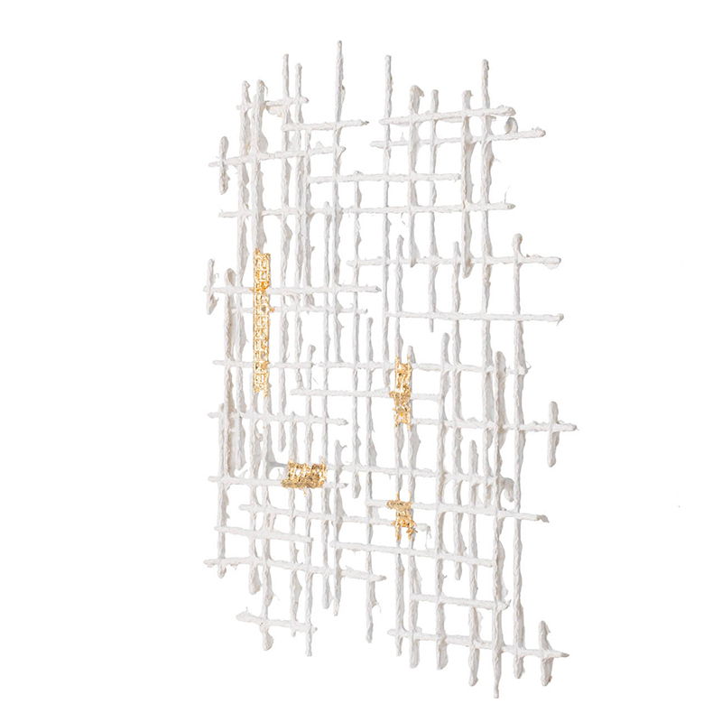 Iron Wall Decor - White / Gold