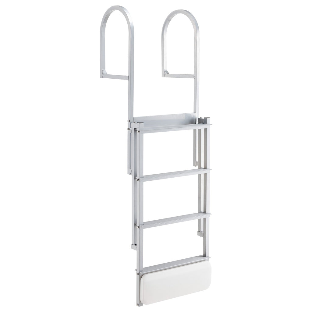 Retractable Dock Ladder with Auto-Lift Float - 4 Steps Aluminum Alloy
