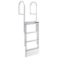 Retractable Dock Ladder with Auto-Lift Float - 4 Steps Aluminum Alloy