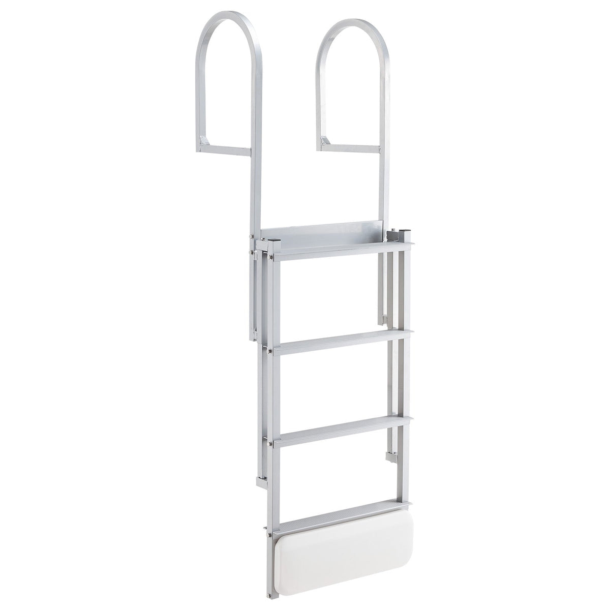 Retractable Dock Ladder with Auto-Lift Float - 4 Steps Aluminum Alloy
