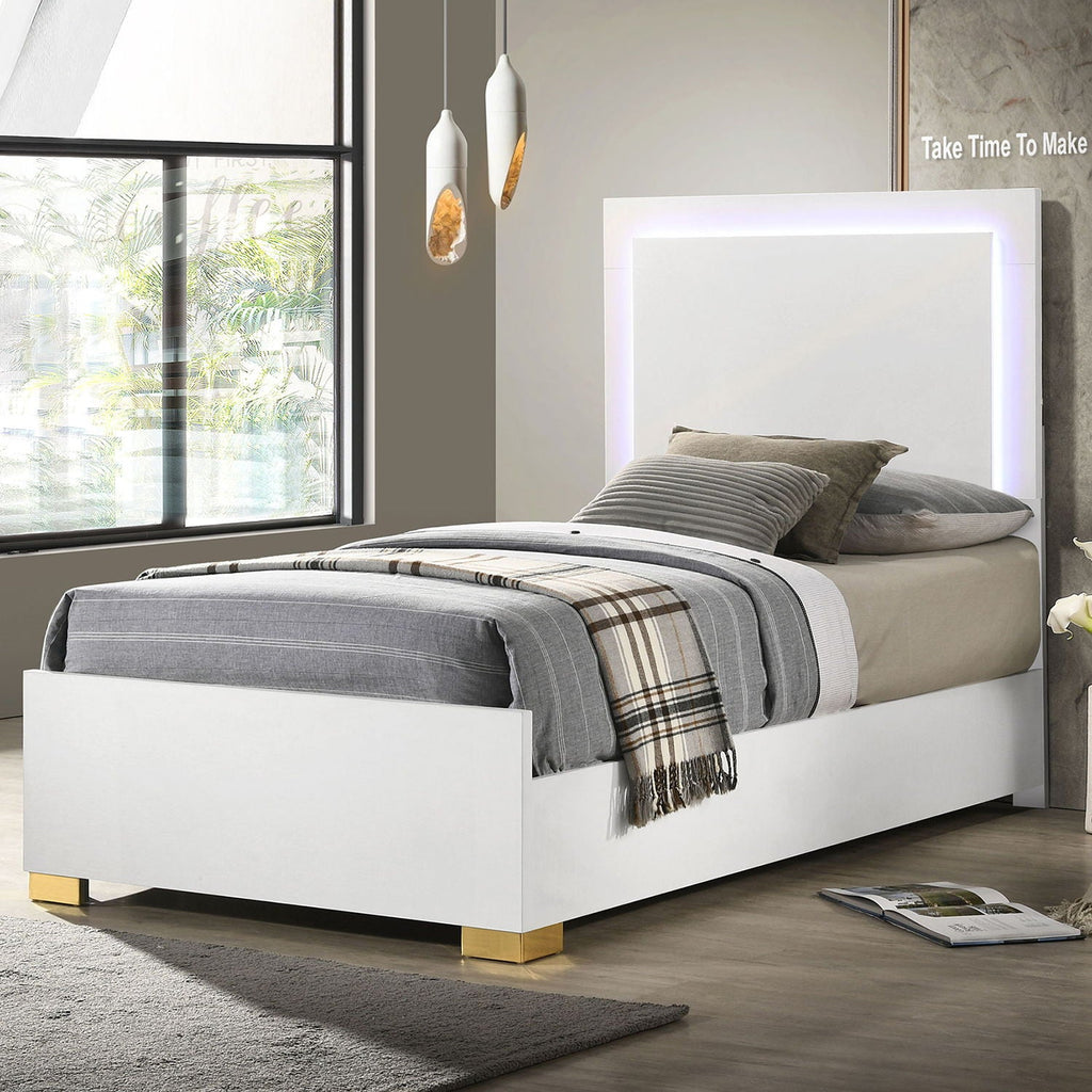 Jeremiah LED Panel Bed With Touch Controlled Lighting