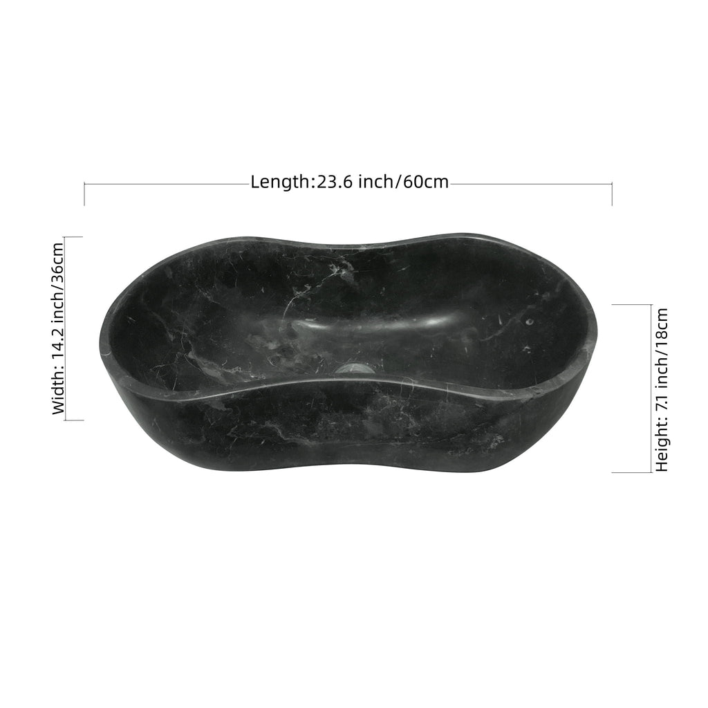 Bathroom Vessel Sink With Wavy Design