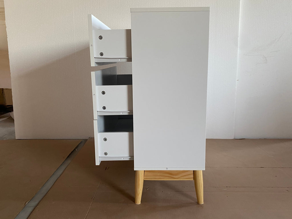 Nordic Style 3-Drawer Storage Cabinet with Modern Design - White