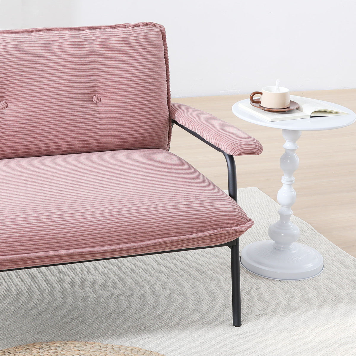 Modern Metal Frame Sofa With Sponge Filling For Compact Spaces And Versatile Use