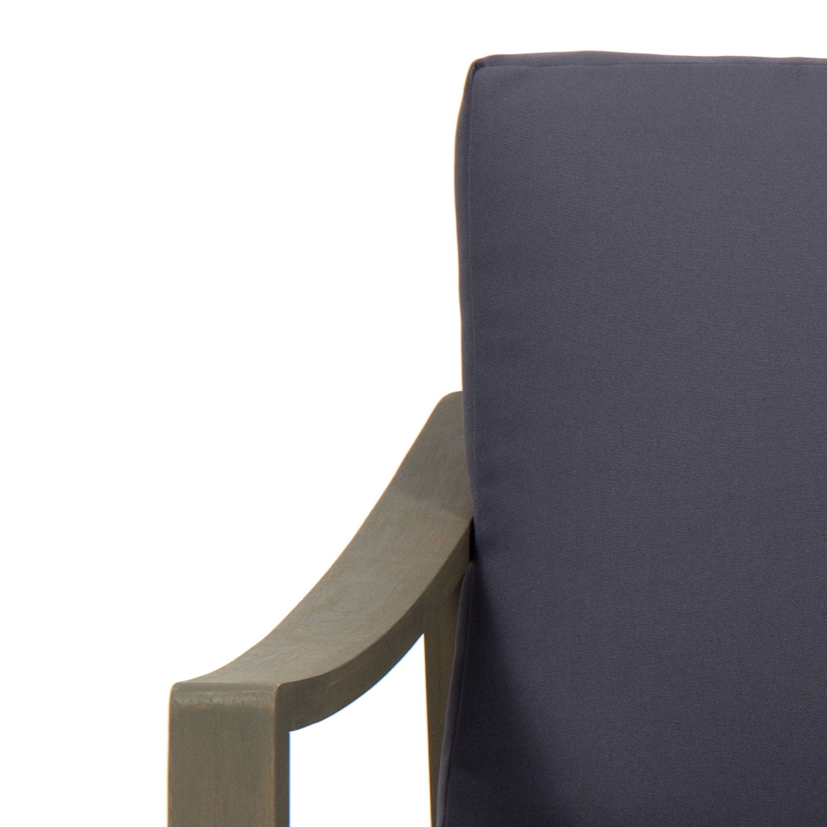 Samwell Outdoor Club Chair with Water-Resistant Cushions - Dark Gray