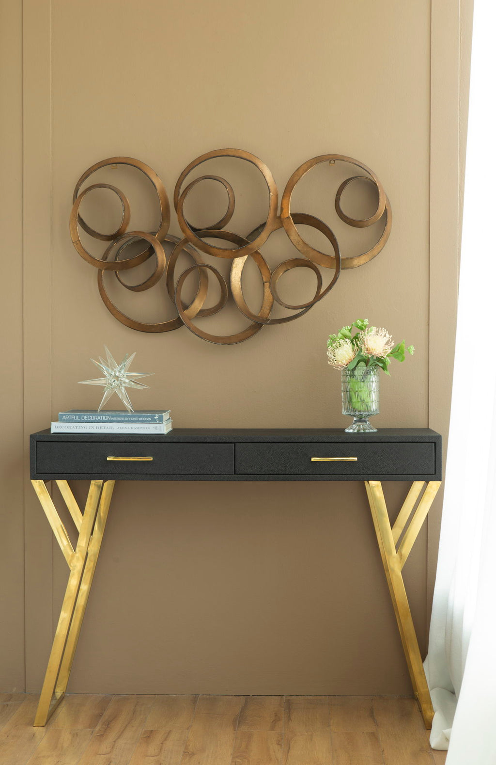 SerethaLeaf Wall Decor - Gold