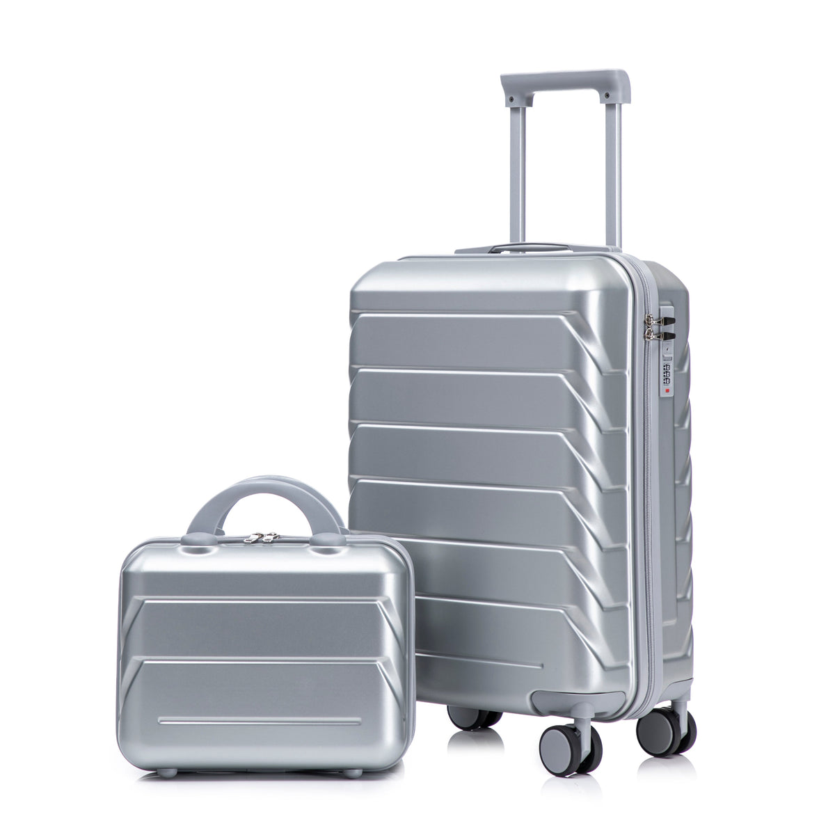 ABS Spinner Wheel Hard Case Luggage Set with Lock - 2 Piece, Black