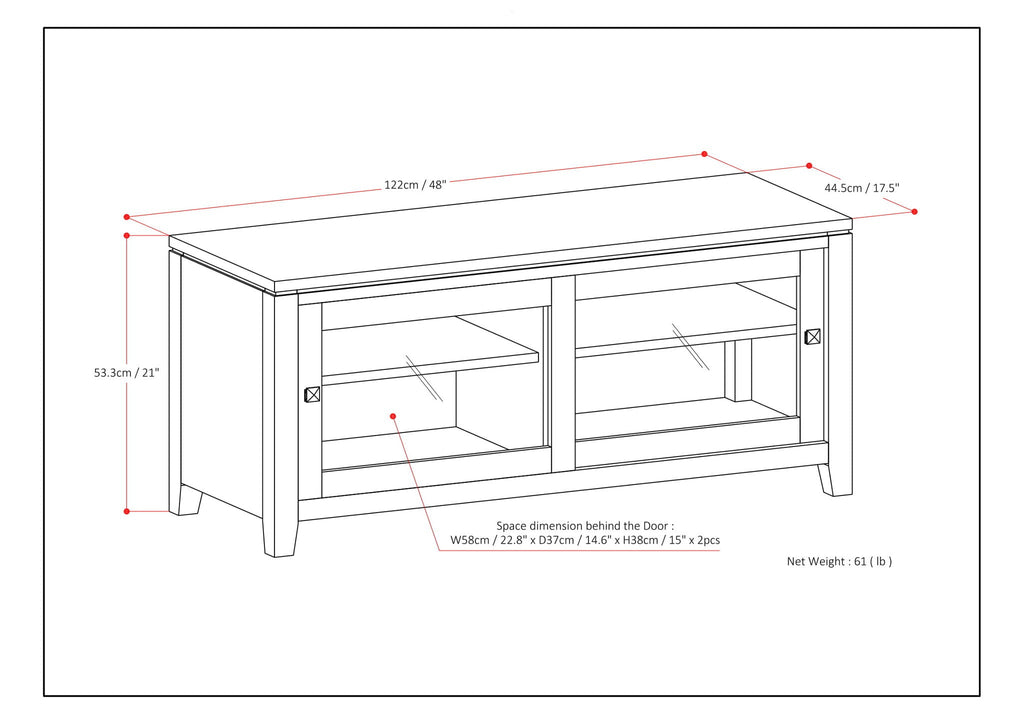 Cosmopolitan - Handcrafted TV Media Stand