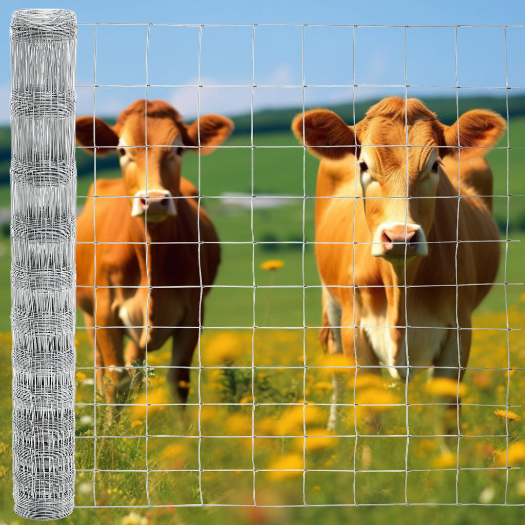 5x164 ft Advanced Weave Wire Fencing with Galvanized Finish - Silver
