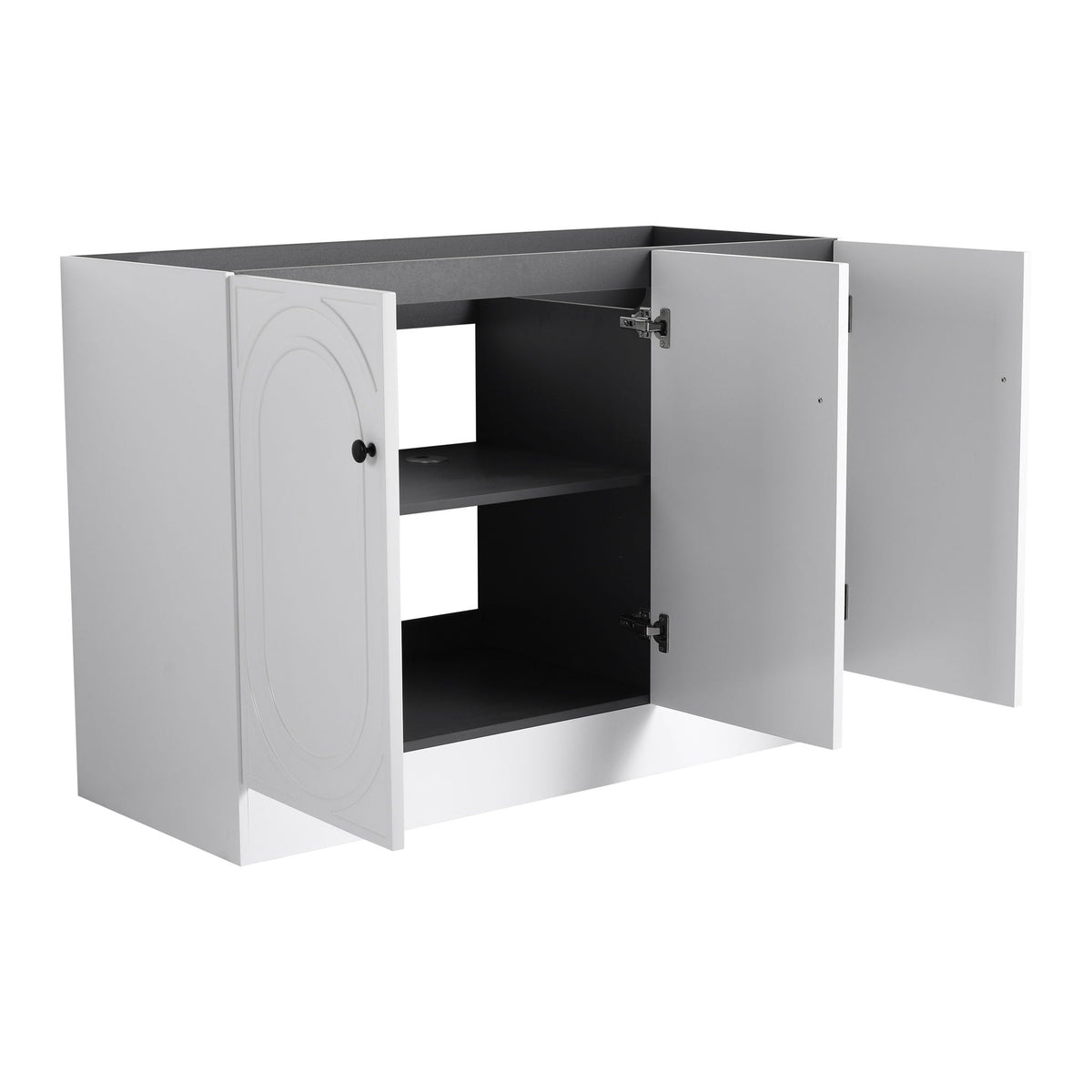 Modern Freestanding Bathroom Vanity with Soft Close Cabinet Doors - Pearl Silver, White, or Dark Green