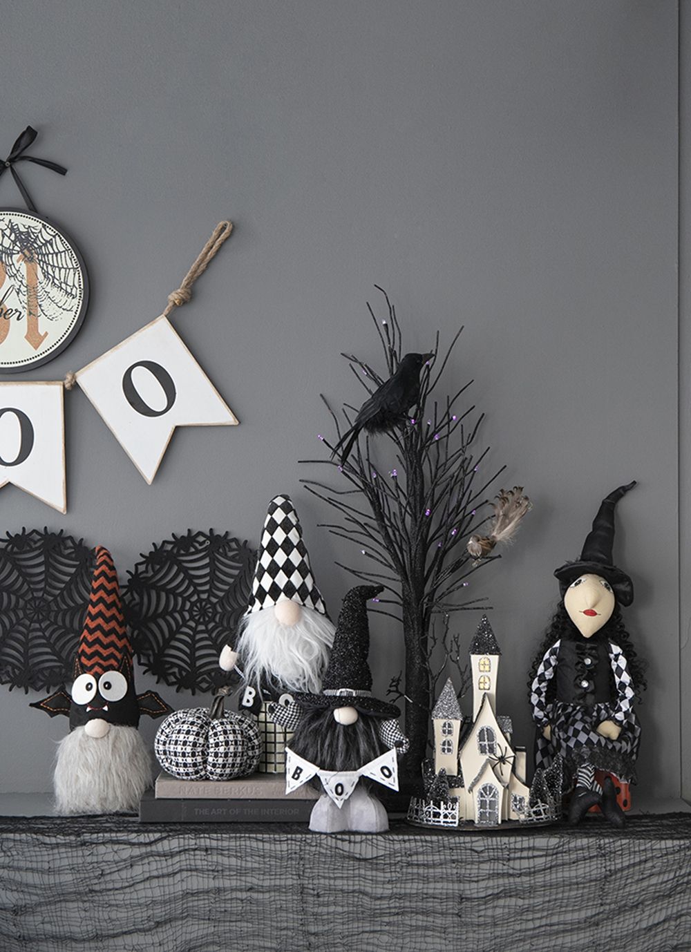 Halloween Sitting Witch Decor - Black