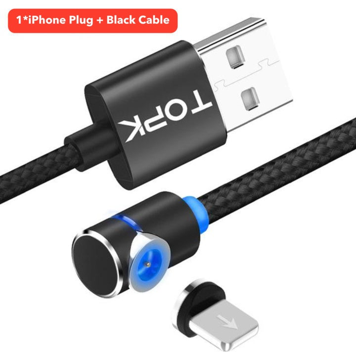 Magnetic Cable Micro Usb 360 Degree Rotate Charging Cord