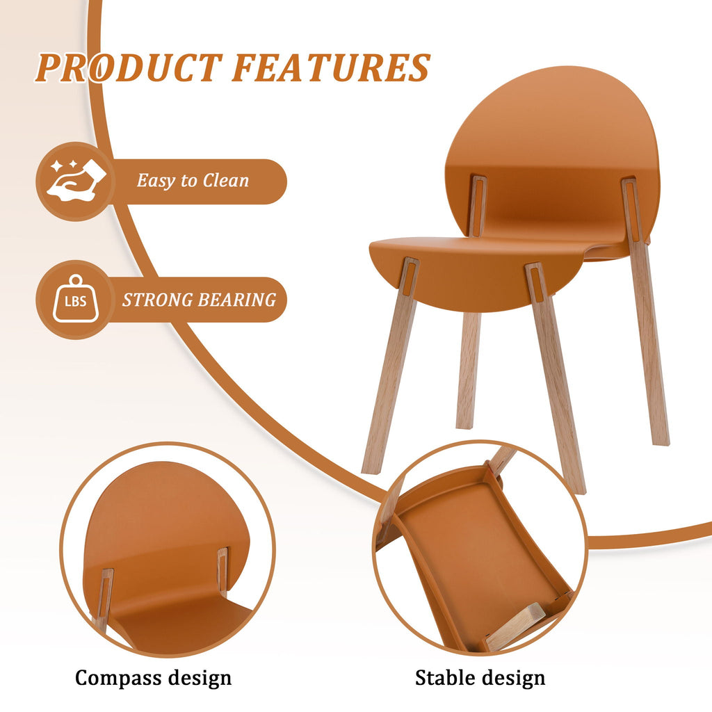 Traditional 4 Piece Outdoor Chair Set with Round Table - Multiple Colors