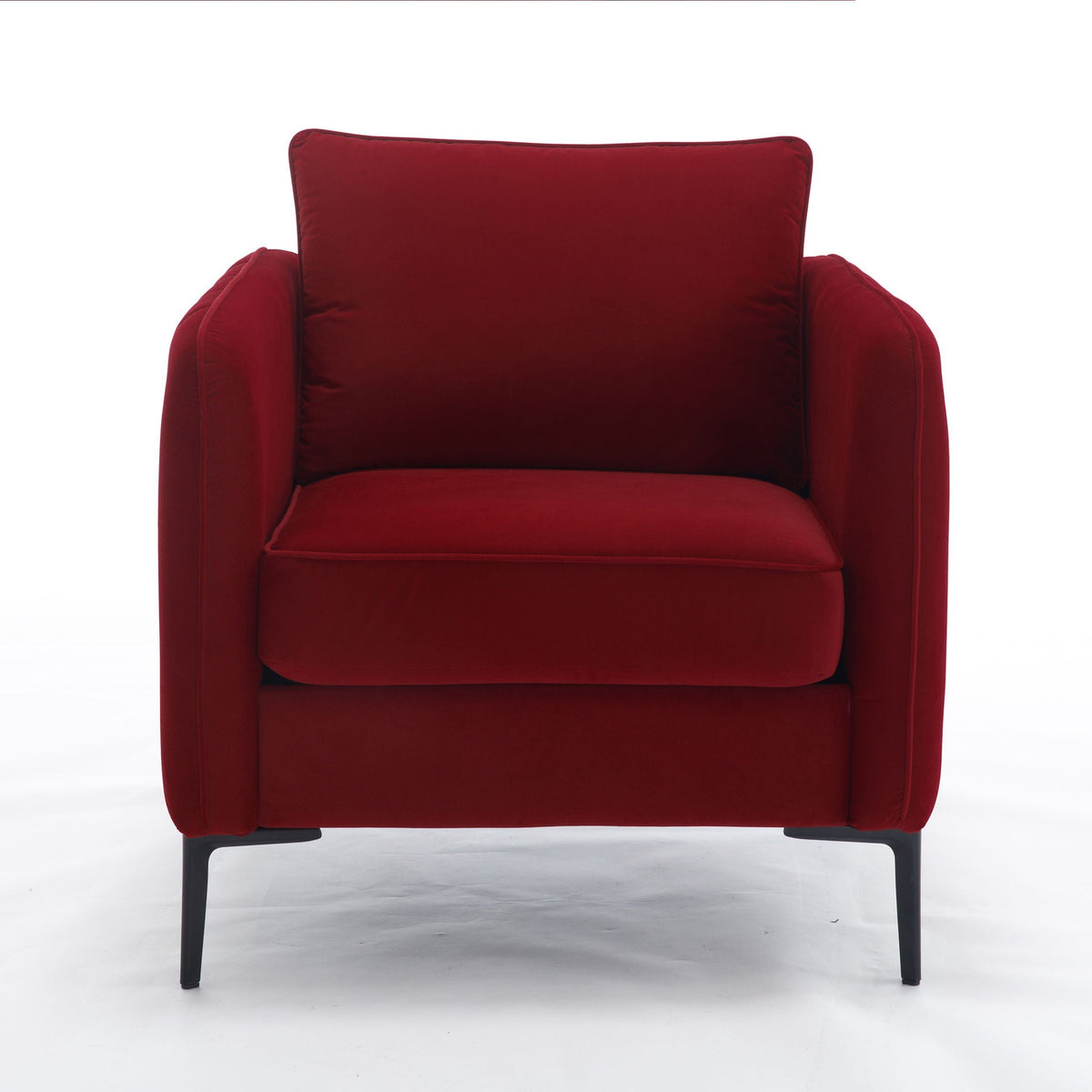 Accent Chair with Removable Pillow - Dark Green or Dark Red