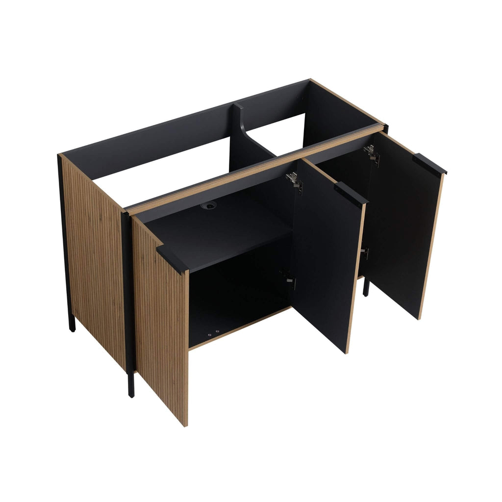 48-Inch Modern Light Coffee Freestanding Vanity With Resin Sink (SAK97502)