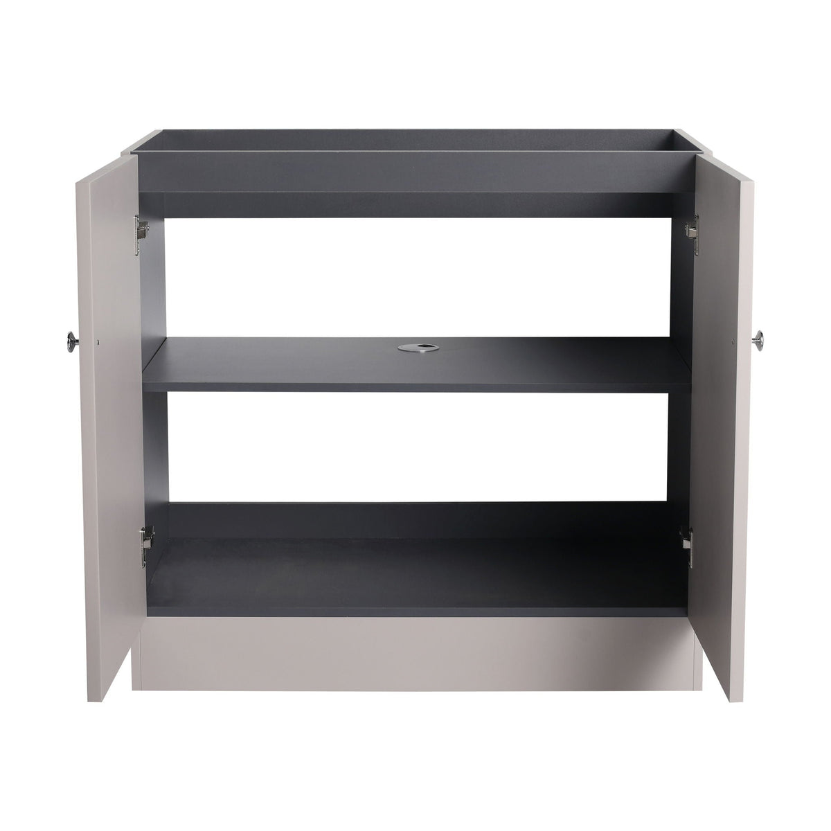 Modern Freestanding Bathroom Vanity with Soft Close Cabinet Doors - Pearl Silver, White, or Dark Green