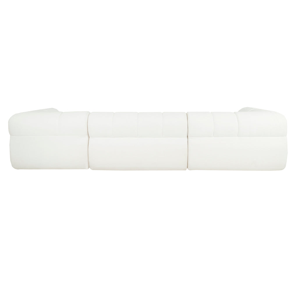 Modern L-Shaped Sectional Sofa with Chaise Lounge - Beige