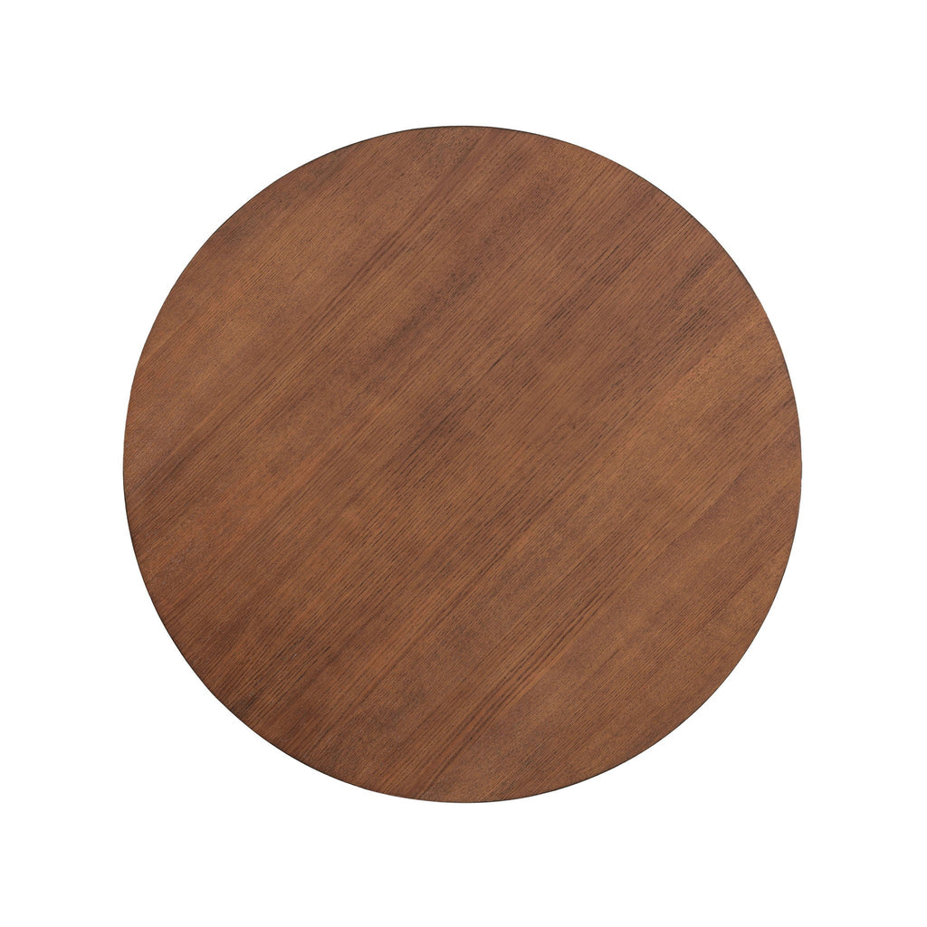 Round Dining Table with Durable MDF Construction - Cherry
