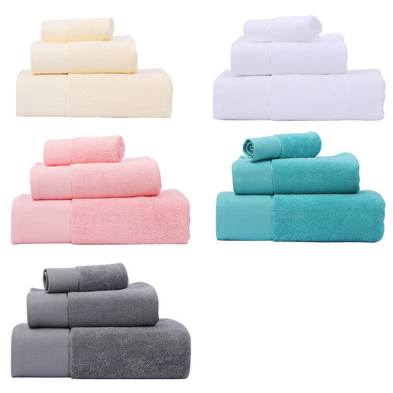 Cotton Three-Piece Bath Towel Set