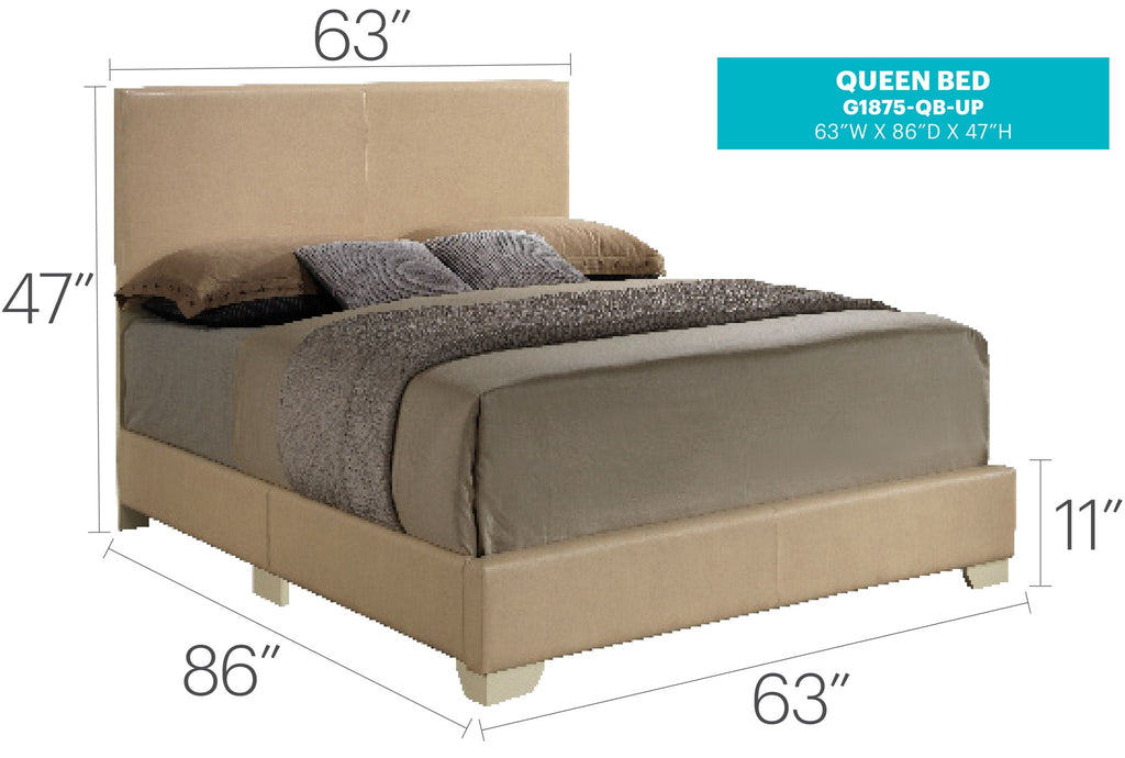 Elegant Platform Bed with Upholstered Finish - Multiple Colors