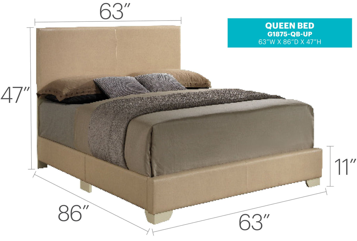 Elegant Platform Bed with Upholstered Finish - Multiple Colors