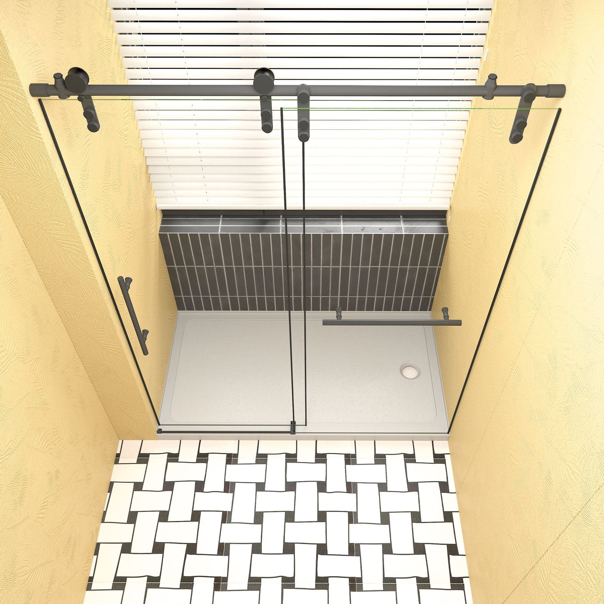 Shower Base Drain with Single Threshold Design - White