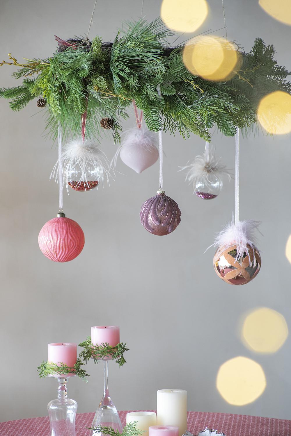 Glass Christmas Ball Ornaments with Decorative Finish - Green, Gold, Red