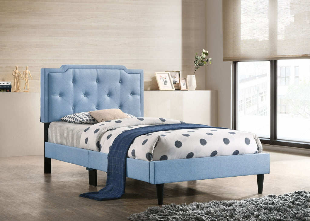 Button Tufted Upholstered Bed with Charming Design - Multiple Colors