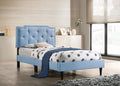 Button Tufted Upholstered Bed with Charming Design - Multiple Colors
