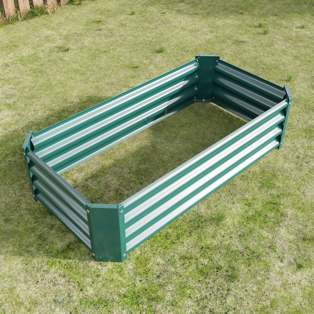 Metal Raised Garden Bed, Rectangle Raised Planter 4×2×1ft