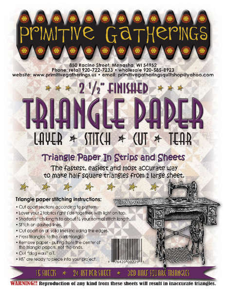 Triangle Paper - 2-1/2in
