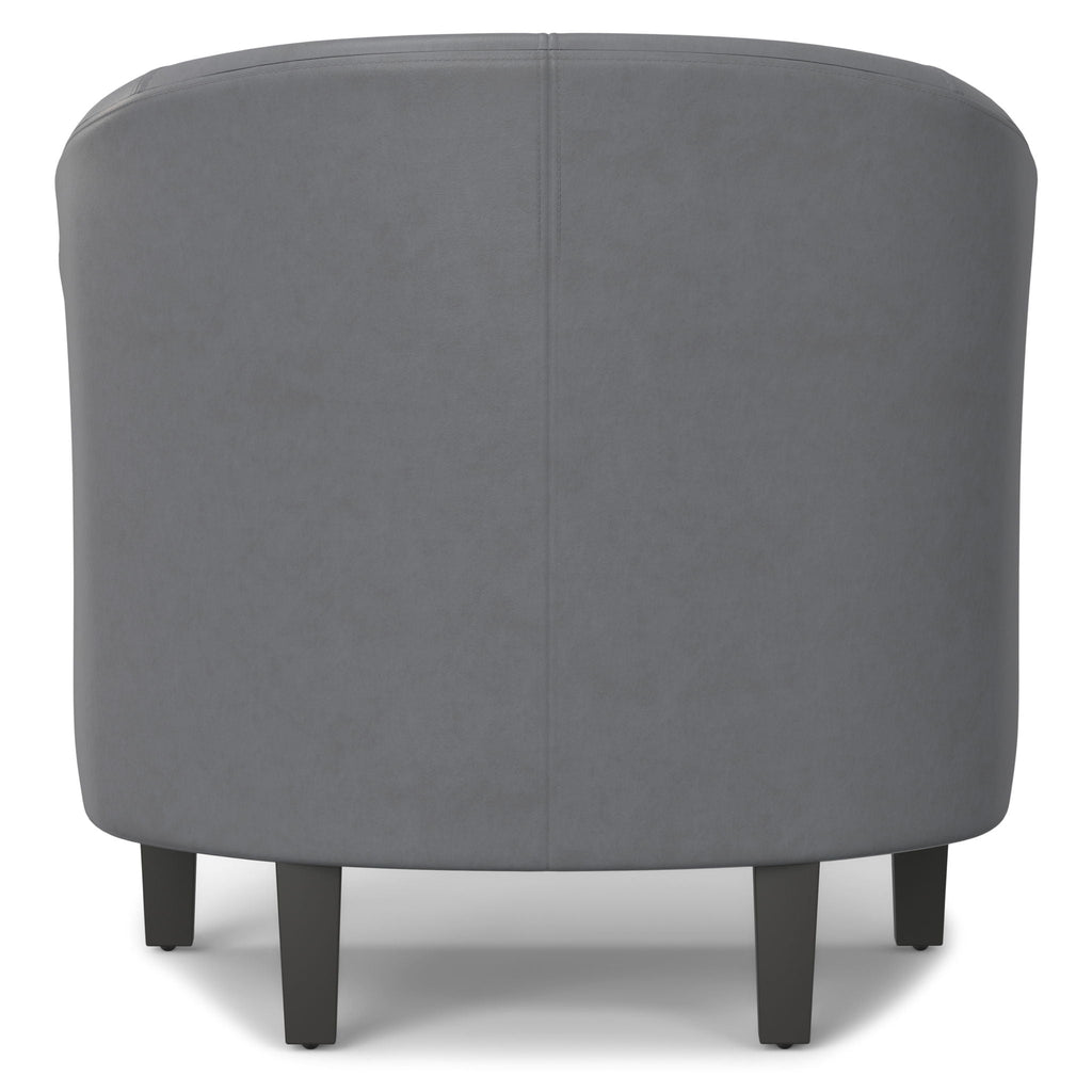 Transitional Tub Chair with Curved Back and Removable Cushion - Multiple Colors