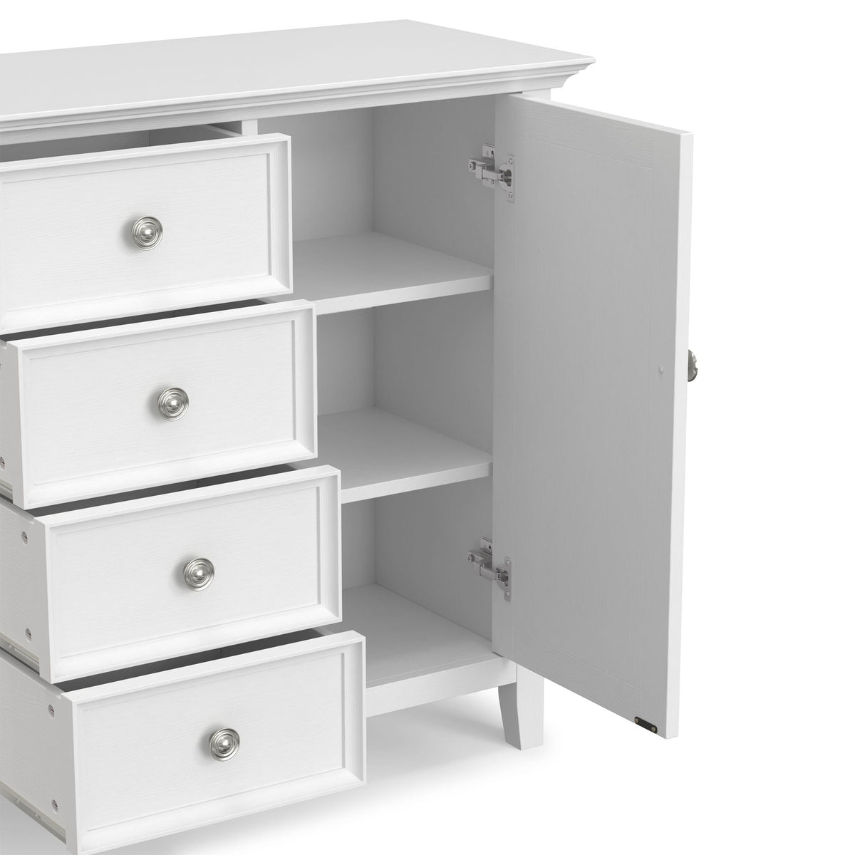 Handcrafted Medium Storage Cabinet with Adjustable Shelves - Dark Brown, Light Brown, Black, White
