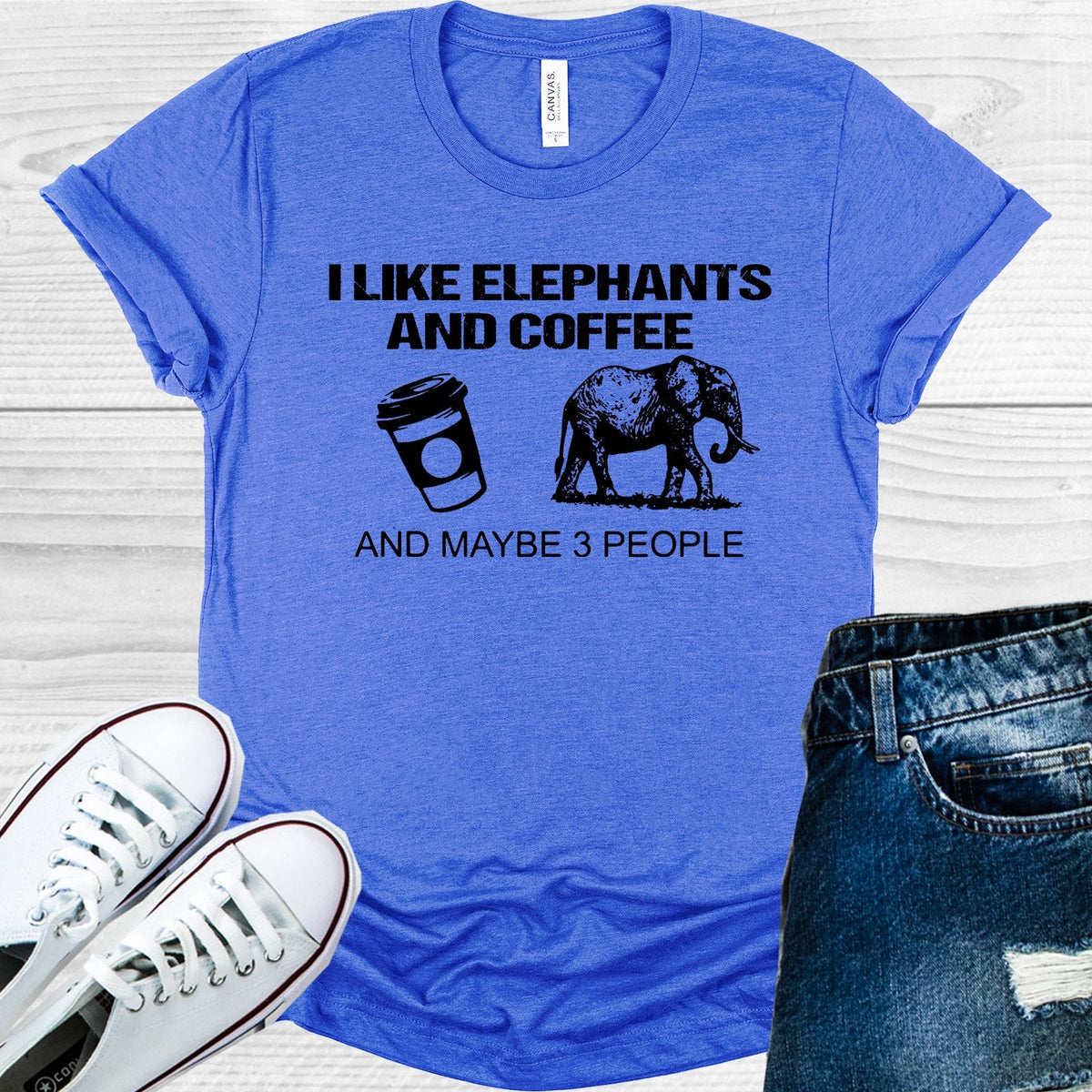 I Like Elephants and Coffee and Maybe 3 People Graphic Tee