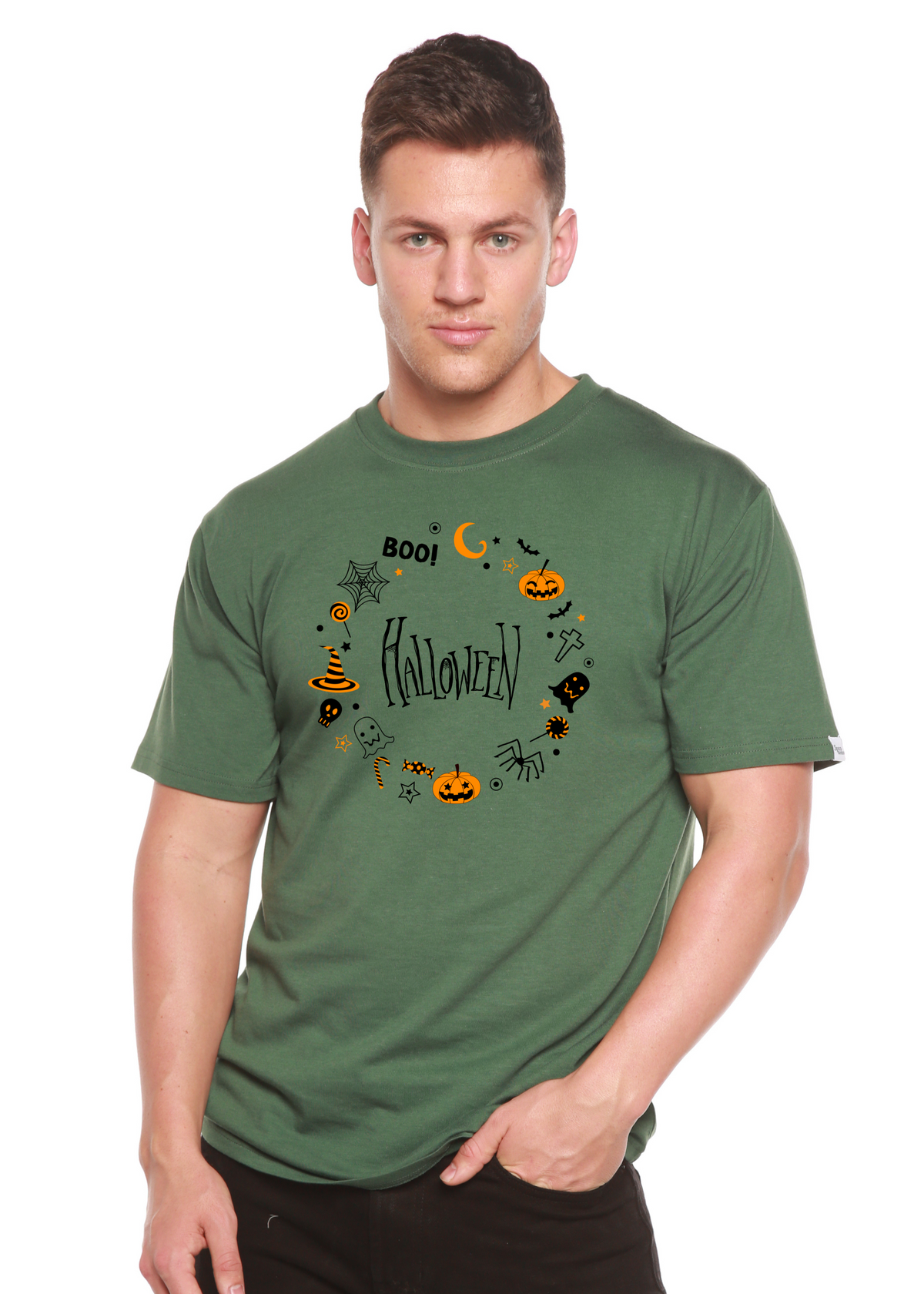 Bool Halloween Men's Bamboo Viscose/Organic Cotton Short Sleeve Graphic T-Shirt